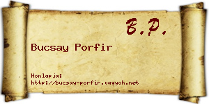 Bucsay Porfir névjegykártya